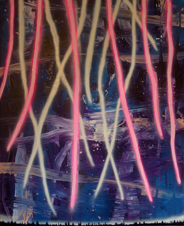 Hidenori Mitsue - "shower"    2008    250 x 200 cm   oil on linen